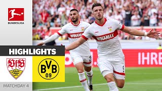 Difference in class VfB with statement  VfB Stuttgart  Borussia Dortmund 51  Highlights  MD 4 [upl. by Gnof]