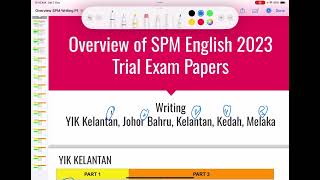 Overview of SPM English Trial Papers Part 1 [upl. by Lantha]