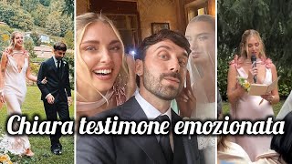 Chiara Ferragni emozionata come testimone al matrimonio della sua amica Veronica [upl. by Kelila]