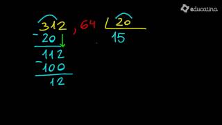 División dividendo con decimales  Aritmética  Educatina [upl. by Enasus]