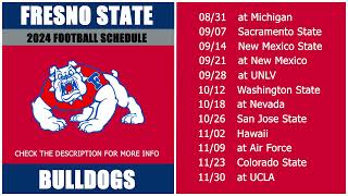 2024 Fresno State Bulldogs Football Schedule [upl. by Sesmar]