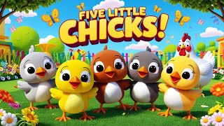 quot🐣 Sing Along The Adorable Five Little Chicks Song  Fun Nursery Rhymes for Kids 📚🎶quot [upl. by Eceirahs5]