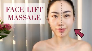 5’ MASSAGE NÂNG CƠ THON GỌN MẶT CÓ TÁC DỤNG NGAY TẠI NHÀ [upl. by Ellerrad]