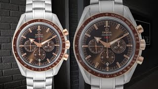 Omega Speedmaster Broad Arrow 1957 Steel Rose Gold Watch 32190425013002  SwissWatchExpo [upl. by Craggie]