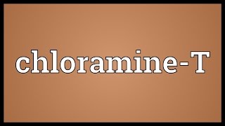 ChloramineT Meaning [upl. by Naffets]