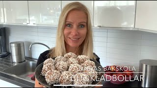 Havrebollar Chokladbollar Kokosbollar recept lindasbakskola [upl. by Hocker]