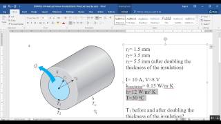 COMSOL Conduction heat transfer EXAMPLE 3–9 Heat Loss from an Insulated Electric Wire [upl. by Eelana]