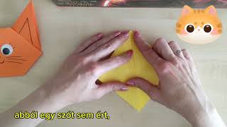 Cuki cica hajtogatás meglepetéssel a videó végén 🙂 Cicás mesék cute origami cat with surprise [upl. by Pero]