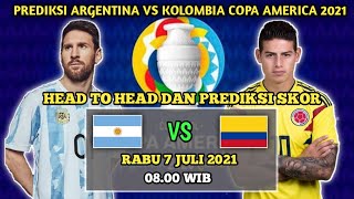 Prediksi Argentina vs Kolombia Semifinal Copa America 2021  Head to head Dan Prediksi skor [upl. by Emmey]