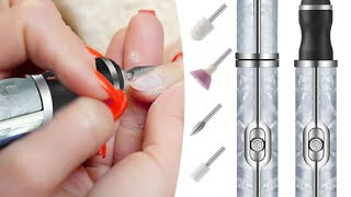 nails  nails grinding  press nails  nails art tutorial  grooming  chrome nails [upl. by Lladnek]