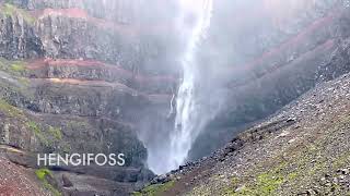 Iceland  Hengifoss in 50 Seconds  The Towering Beauty of Iceland [upl. by Harwill612]