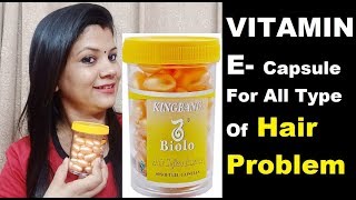 VITAMIN E Hair Growth Gel Capsules  Vitamin e capsule for fast hair growth [upl. by Aremus]