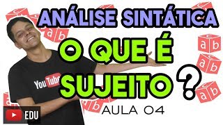 Análise Sintática I  Aula 4 O que é sujeito [upl. by Onairam]