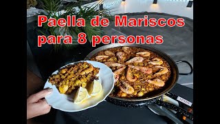 Paella de Mariscos para 8 personas  Seafood Paella [upl. by Ahsilek]