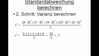 Standardabweichung berechnen [upl. by Inaj]