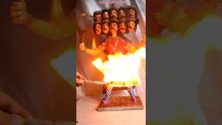 🗞️ पेपर से रावण बनाने सीखे  How to make ravan  Ravana making Shorts [upl. by Inobe823]