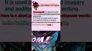 What is ONOMATOPOEIA🤔Why is it used Learn with examples shortsyoutube personification [upl. by Golding732]