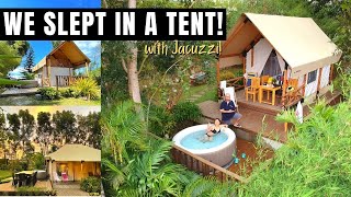 THE PARK SILANG GLAMPING NEAR MANILA  Cozy Glamping Tents with Jacuzzi  Tent Tour and Review 2021 [upl. by Henig]