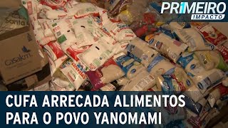 CUFA faz campanha para arrecadar alimentos para o povo Yanomami  Primeiro Impacto 270123 [upl. by Eillim]