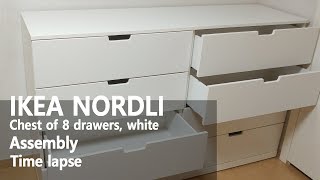 How to Assemble  IKEA 이케아 NORDLI 노르들리 8칸 서랍장 조립 [upl. by Ledda]