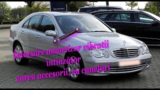 Înlocuire amortizor vibratii curea transmisie cu caneluri  Mercedes C class  w203 [upl. by Gina760]