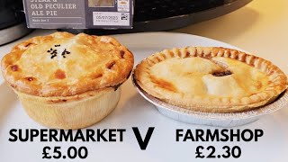 MampS SUPERMARKET Vs FARMSHOP STEAK PIE Which is BEST [upl. by Ainivad]