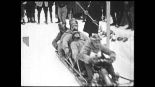 9½mm film digitaliseren Olympic Winter Games 1924 Chamonix Bobsleigh [upl. by Dde432]