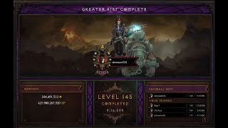 Diablo 3 Season 32 GoD DH GR 145 Solo in 916  Xbox Hardcore [upl. by Zednanreh]