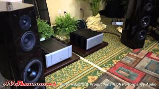 Sony Loudspeakers VFet amplifiers New York Audio Show [upl. by Shatzer]