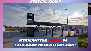 Tesla modernster V4 Supercharger mit 32 Ladesäulen in Deutschland tesla [upl. by Allyn784]