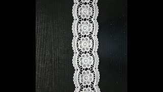 double scalloped edge round flower guipure lace trim [upl. by Ennaeirrac]