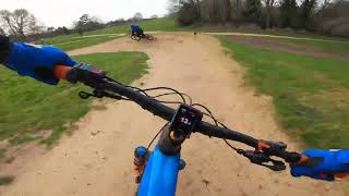 Me chasing my Dad over jumps on Blue line at Newbold bike park Leamington Before he had bad crash [upl. by Sergent]