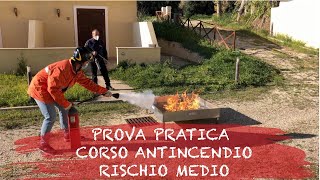 Prova pratica corso antincendio rischio medio [upl. by Nanah]