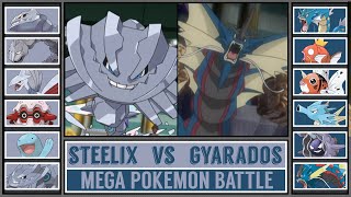 MEGA STEELIX vs MEGA GYARADOS  Mega Pokémon Battle [upl. by Alad]