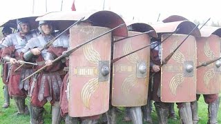 Roman Testudo clash British Warriors [upl. by Solracsiul]