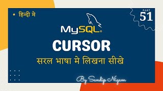 How to Write Cursor in MySQL  Declare Open Fetch Close 51 [upl. by Charline]