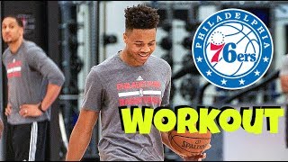 Markelle Fultz 76ers 1 NBA Draft Pick  Markelle Fultz Philadelphia WORKOUT [upl. by Enelym]