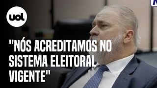 Aras afirma que urnas eletrônicas deram fim às fraudes e pede para cidadão ser fiscal das eleições [upl. by Nosneh]