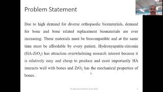 Development of Hydroxyapatite Zirconia composite for biomedical application [upl. by Ynots]