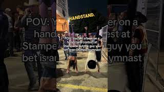 Girl Challenges Olympic Gymnast to Handstand Contest 🤠 🙌 [upl. by Alexia]