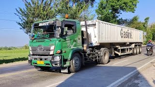 Truk Trailer Tribal Gaslink Hino 500 SG 260 TH Ranger [upl. by Adnawad394]