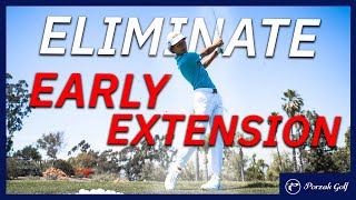 How to fix EARLY EXTENSION For Good  Downswing Drills [upl. by Huggins]