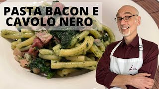 PASTA PANCETTA E CAVOLO NERO  Ricetta Facile e Veloce ITA [upl. by Gertrudis770]