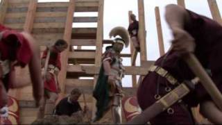 Roman legionaries build fortress wall [upl. by Stutman]