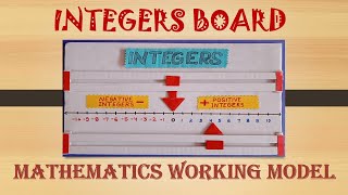 Maths Working Model  Integer Board For Students  Maths TLM For Students  Maths School Project [upl. by Ttemme]