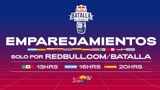 Emparejamientos  Red Bull Internacional 2020 [upl. by Aneret28]