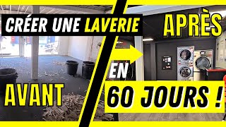 Je crée une LAVERIE AUTOMATIQUE de A à Z en 60 JOURS  AvantAprès [upl. by Htenaj]