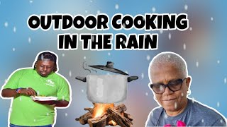 OUTDOOR COOKING IN THE RAIN ME AND MOMMYTHE FLARE FAMILY [upl. by Rand824]