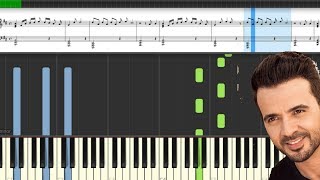 Despacito  Piano Tutorial  Sheet music [upl. by Eisus632]