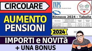 INPS⚠️ CIRCOLARE PENSIONI 2024 ➡ IMPORTI DEFINITIVI GENNAIO 📈RIVALUTAZIONI AUMENTI IRPEF FASCE TAGLI [upl. by Eeimaj]